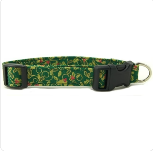 GOLDEN HOLLY DOG COLLAR