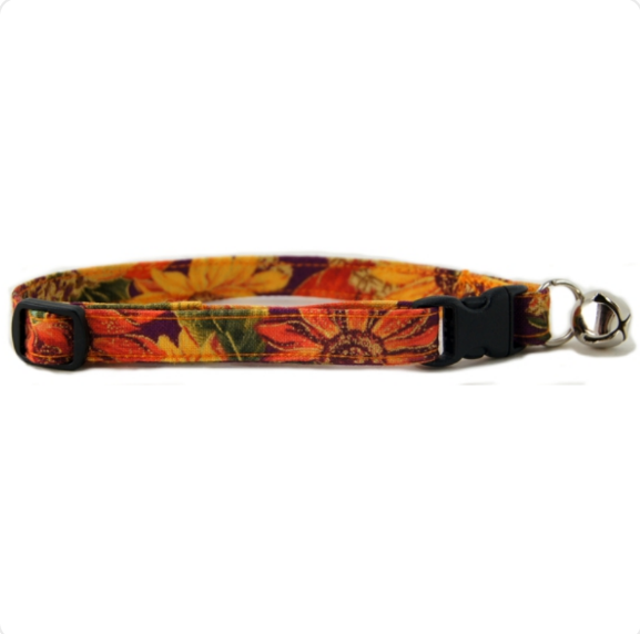 PUMPKINS & SUNFLOWERS CAT COLLAR