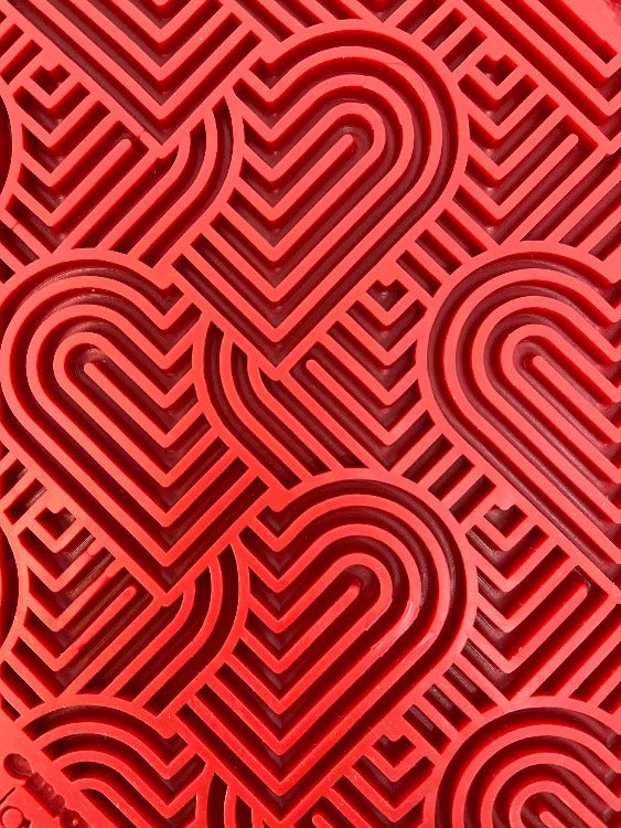 Heart Design "Love" eMat Enrichment Lick Mat